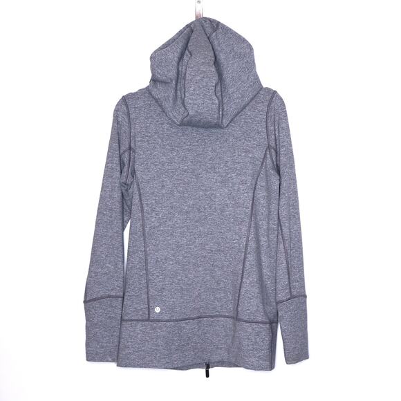 LULULEMON Stride Jacket II Heathered Slate Hooded Lightweight Active Women's 10 - Picture 2 of 12